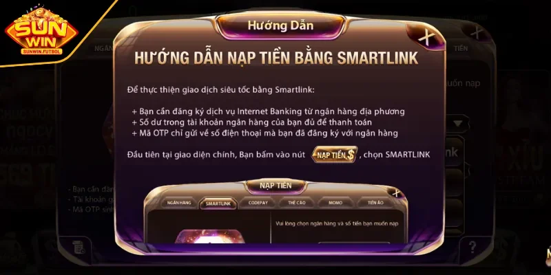 Nạp tiền giao dịch nhanh qua Smartlink
